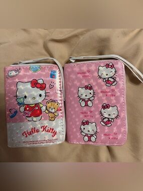 New! Hello Kitty Pink Holographic Kids Accessory Pouches